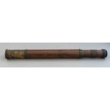 A 19th Century brass barrel hand held telescope, l