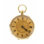 A Victorian 18ct keywind Pocket Watch with engine-