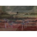 Gordon Payne (British, 20th Century), Blue Mushrooms, signed and dated 1990 l.l., gift message to