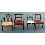 ***LOCATED AT GRESLEY****A collection of four various 19th Century chairs, comprising a George III