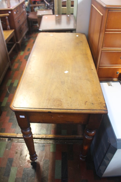 ***LOCATED AT GRESLEY**** A 19th Century mahogany two drawer writing desk, raised on turned legs, - Image 2 of 2