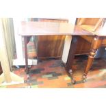 ***LOCATED AT GRESLEY**** A mahogany 19th Century side table with scrolled feet, upper section
