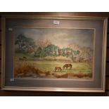A collection of watercolours, Derby interest and surrounding villages