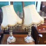 ***LOCATED AT GRESLEY****A pair of gilt reproduction table lamps (2)