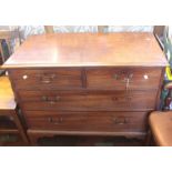 ***LOCATED AT GRESLEY****An early 19th Century mahogany chest of drawers, comprising two short