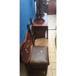 ***LOCATED AT GRESLEY****A collection of furniture, including Straw seat early 20th Century