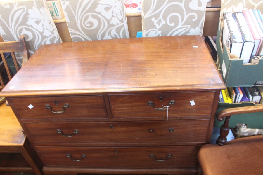 ***LOCATED AT GRESLEY****An early 19th Century mahogany chest of drawers, comprising two short - Image 2 of 2