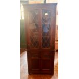 ***OBJECT LOCATION BISHTON HALL***  An early 20th Century corner glazed cupboard. 168cm H