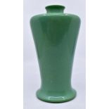 Ruskin Pottery: A Ruskin Pottery shouldered baluster vase with apple green glaze, height approx