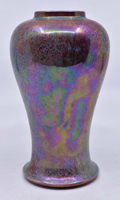 Ruskin Pottery: A Ruskin Pottery baluster vase with lustre glaze, height approx 17.5cm, impressed