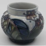 A Moorcroft squat globular vase, Brambles pattern, impressed and printed marks to base, approx 7cm