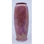 Ruskin Pottery: A Ruskin Pottery vase in strawberry pink lustre glaze, height approx 21.5cm.