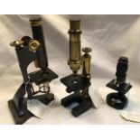 Microscopes: R & J Beck star, 1908, Hartnack & Prazmowdki compound, c1875, C Baker improved nature