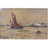 Thomas Bush Hardy (1842-1897) RBA, RI, Upnor Castle Medway, watercolour, signed, dated '93,
