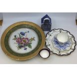 A collection of ceramics to include: Royal Worcester limited edition plates; two Limoges cabinet