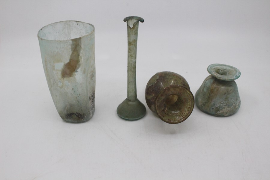 Antiquities - four pieces of Roman glass