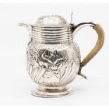*** LOT WITHDRAWN *** An early 19th Century Provincial silver jug and cover, reeded collar above
