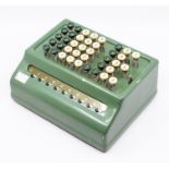 A cased Bell Punch Company adding machine, with original receipt, 1947, Model No. 509/F/61.250,