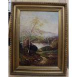 British School, early 20th Century Landscape oil on board, unsigned together with three further