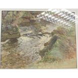 Samuel John Lamorna Birch, RA, RWS (Newlyn School 1869-1955), Lamorna Stream, watercolour, unsigned,