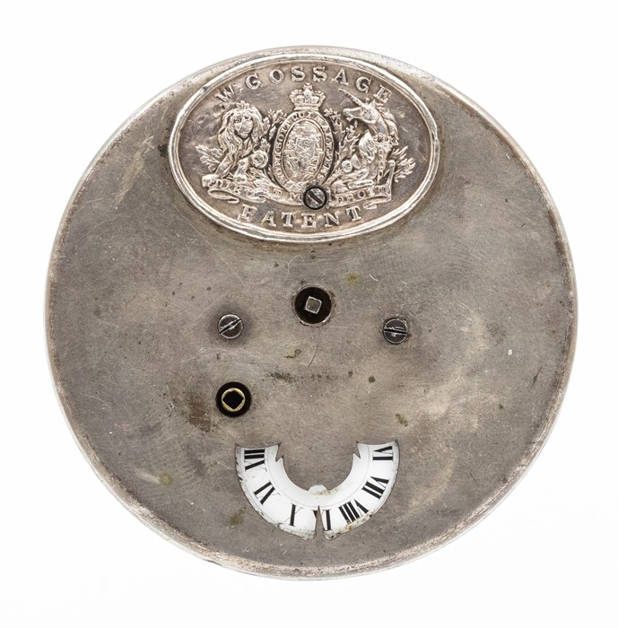 An early 19th Century William Gossage plated portable alarm, the drum movement with bell in - Image 7 of 8