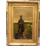 Walter Dendy Sadler R.B.A. (British, 1854-1923), The Fisherman, signed and dated 1880 l.l. oil on