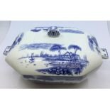 A group of 19th Century blue and white transfer printed earthenware to include:  1. Foley meat