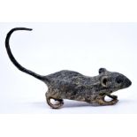 Bergman: A cold painted bronze study of a mouse on all fours with tail erect, height approx 5.5cm,