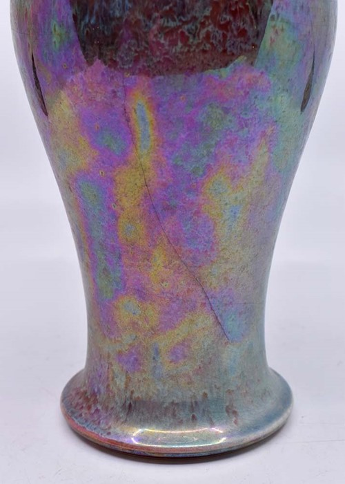 Ruskin Pottery: A Ruskin Pottery baluster vase with lustre glaze, height approx 17.5cm, impressed - Image 2 of 3