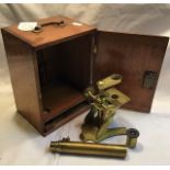 J H Steward compound RSA style microscope c1860. Good condition in wooden case.
