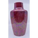 Ruskin Pottery: A Ruskin Pottery baluster vase with purple lustre glaze, height approx 25cm.