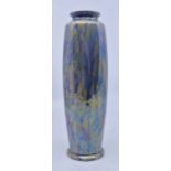 Ruskin Pottery: A Ruskin Pottery vase with blue and yellow lustre glaze, height approx 21.5cm.
