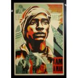 Shepard Fairey Violating Rights Offset print on thick cream Speckletone paper Original photo by