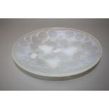 An Arrers opalescent glass dish, Hazelnut pattern. 24 cms diameter, moulded marks to base.