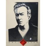 Shepard Fairey Gang of Four UK Edition Red #95/400 46 x 61cm. Screen print on cream Speckletone