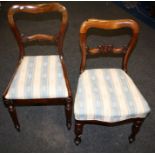 A set of four William IV rosewood side chairs and one other William IV side chair (5)