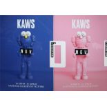 Kaws NGV Show posters. Blue and Pink A2 Size, 42 x 59.4cm. From Melbourne National Gallery of