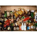 ***ITEM LOCATED AT BISHTON HALL*** A large selection of Miniature whiskies and liqueurs, as well