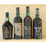 ***ITEM LOCATED AT BISHTON HALL***Four bottles of port including Noval L B Port, Taylor's 10 years