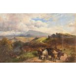 George Turner (British, 1843-1910), Dawn from the Hills, signed l.r., titled verso, oil on canvas,