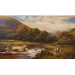 George Turner (British, 1843-1910), In Dovedale, Derbyshire, signed l.r., titled verso, oil on