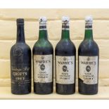 ***ITEM LOCATED AT BISHTON HALL*** Four bottles of Port including three bottles of Warre's 1966