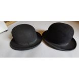 Two bowler hats, both by Woodrow of London, for John Smith of Chester, 1930's (2)