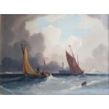 oil- sailing boat early 19th century