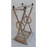A 19th cent aestehtic period cast iron umbrella stand in the style of Dr Christopher Dresser H:65cm