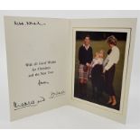 Charles (1948-) Prince of Wales & Diana (1961-1997) Princess of Wales: A signed Christmas