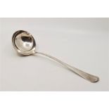 A large silver rat tail pattern ladle, by William Hutton & sons Ltd, Sheffield 1915, length 31cm. (