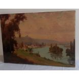 A 19th cent oil on canvas landscape study signed Sean Barotte 73 by 50cm
