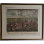 Militaria Interest: A 19th century coloured engraving, mounted and framed, 46.5 x 58cm
