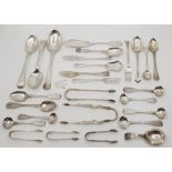 A collection of silver flatware, various patterns, dates and makers, (condition varies). (total